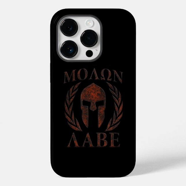 Molon Labe Iron Warrior Laurels Case-Mate iPhone Case (Back)