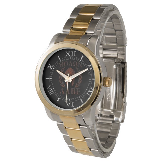 Molon Labe Iron Warrior Laurels Dial Watch (Angled)