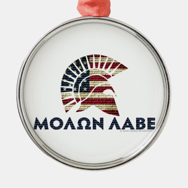 Molon Labe! Metal Tree Decoration (Front)