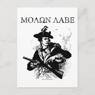 Molon Labe Minuteman Postcard