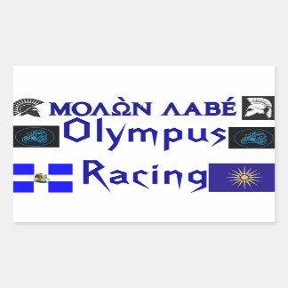 Molon Labe Olympus Racing Sticket Rectangular Sticker