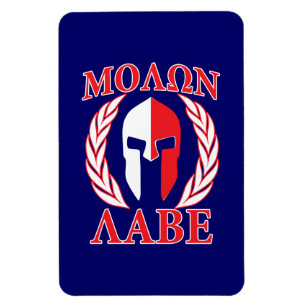 Molon Labe Spartan Armour Laurels Navy Blue Magnet