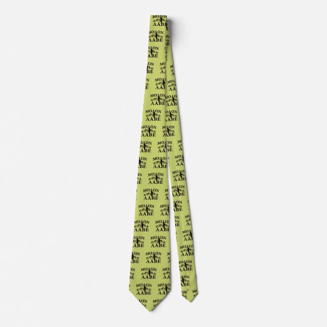 Molon Labe Spartan Helmet 5 stars Tie (Front)