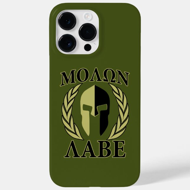 Molon Labe Spartan Helmet Laurels Case-Mate iPhone Case (Back)