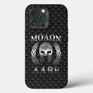 Molon Labe Spartan Helmet Laurels iPhone 13 Pro Case