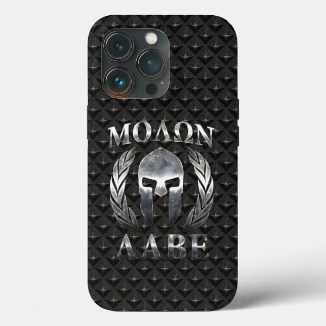 Molon Labe Spartan Helmet Laurels Case-Mate iPhone Case (Back)