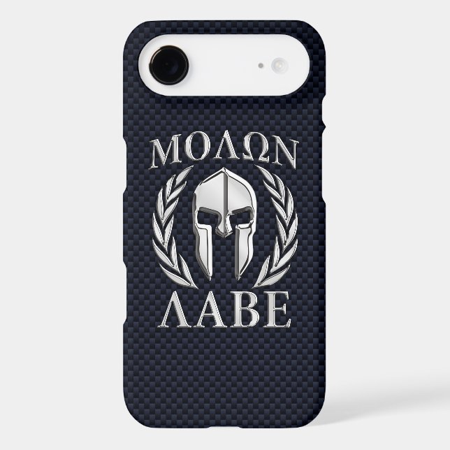 Molon Labe Spartan Helmet Laurels Case-Mate iPhone Case (Back)