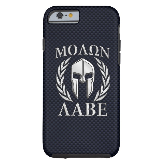Molon Labe Spartan Helmet Laurels Case-Mate iPhone Case (Back)