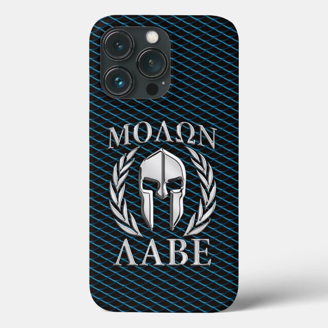 Molon Labe Spartan Helmet Laurels Case-Mate iPhone Case (Back)