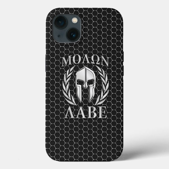 Molon Labe Spartan Helmet Laurels Case-Mate iPhone Case (Back)