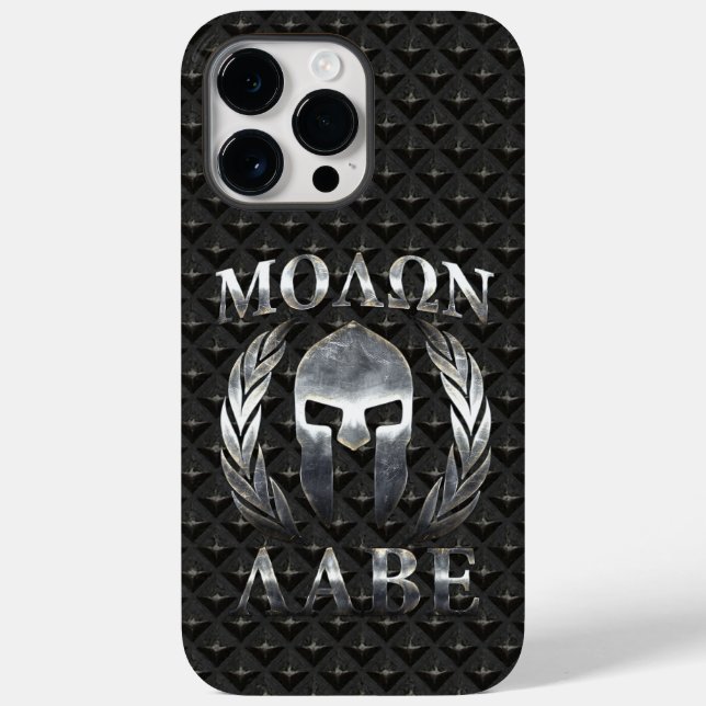 Molon Labe Spartan Helmet Laurels Case-Mate iPhone Case (Back)