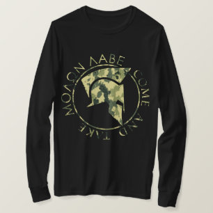 Molon Labe Spartan Helmet Military Camo Men's LS T-Shirt