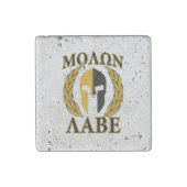 Molon Labe Spartan Helmet Warrior Laurels Graphic Stone Magnet (Second Magnet)