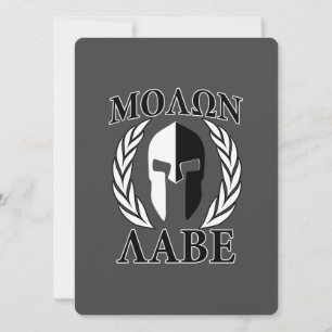 Molon Labe Spartan Mask Armour Laurels Monochrome