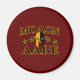 Molon Labe Spartan Warrior 5 stars Burgundy Magnet