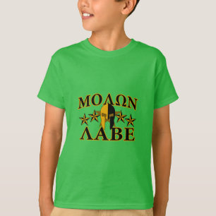 Molon Labe Spartan Warrior 5 stars green T-Shirt