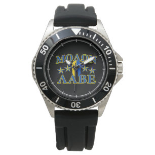Molon Labe Spartan Warrior 5 stars Yellow Blue Watch