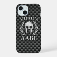 Molon Labe Spartan Warrior Carbon Fibre Print on a