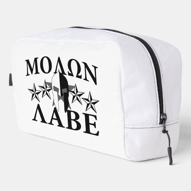 Molon Labe Spartan Warrior Helmet 5 stars Dopp Kit (Right Corner)