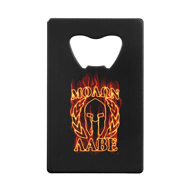 Molon Labe Spartan Warrior in Flames (Front)