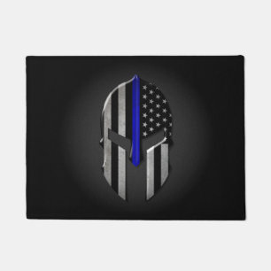 Molon Labe Thin Blue Line Doormat