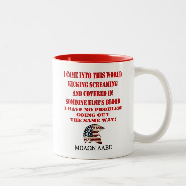 MOLON LABE Two-Tone COFFEE MUG (Right)