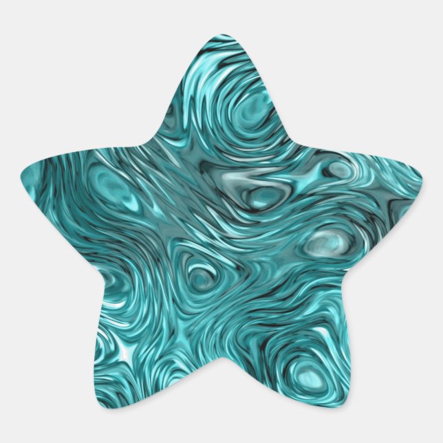 Molten Blue print sticker star (Front)