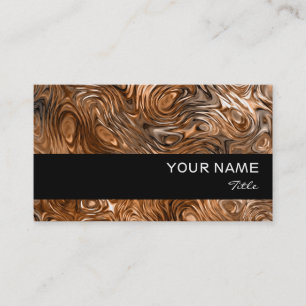 Molten "Copper" print business card black stripe