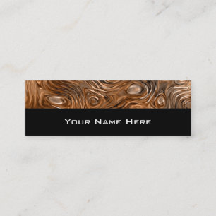 Molten "Copper" print business card skinny black