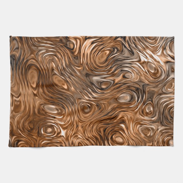 Molten "Copper" print kitchen towel (Horizontal)