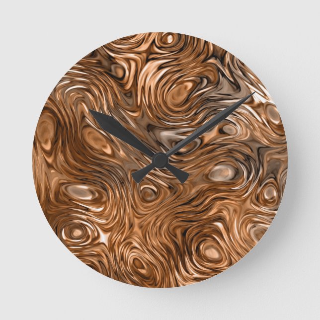 Molten "Copper" print wall clock (Front)