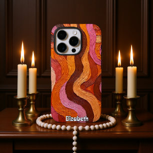 Molten Flow: Abstract Texture in Warm Hues iPhone 16 Pro Case