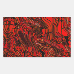 Molten Glass Rectangular Sticker