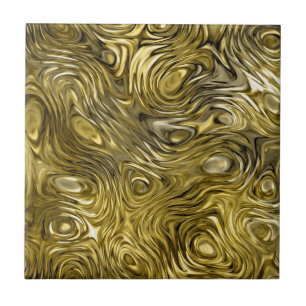 Molten "Gold" print ceramic tile