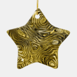 Molten "Gold" print ornament star