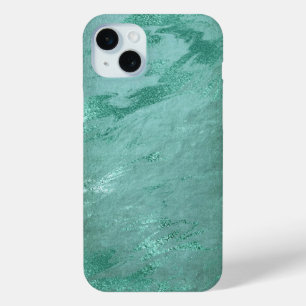 Molten Jade   Emerald Green Luxury Marble iPhone 15 Mini Case