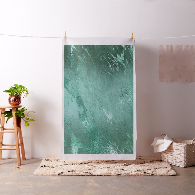 Molten Jade | Emerald Green Luxury Marble Fabric (In Situ)