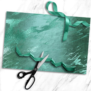 Molten Jade   Emerald Green Luxury Marble Tissue Paper