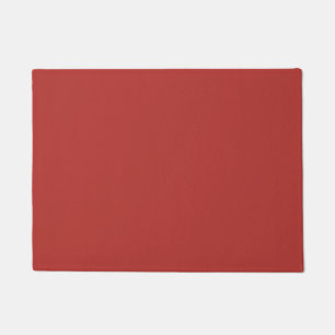 Molten Lava Dark Red Solid Colour Print Doormat