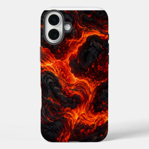 Molten Lava Flow Abstract Pattern iPhone 16 Plus Case