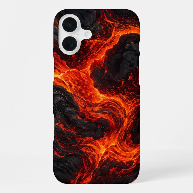 Molten Lava Flow Abstract Pattern iPhone Case (Back)
