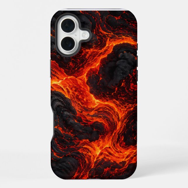 Molten Lava Flow Abstract Pattern iPhone Case (Back)