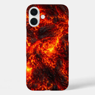 Molten Lava Flow Volcanic Abstract iPhone 16 Plus Case