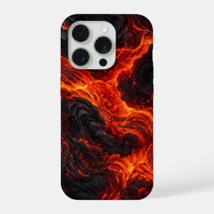 Molten Lava Flow Volcanic Fire Texture iPhone 15 Pro Case