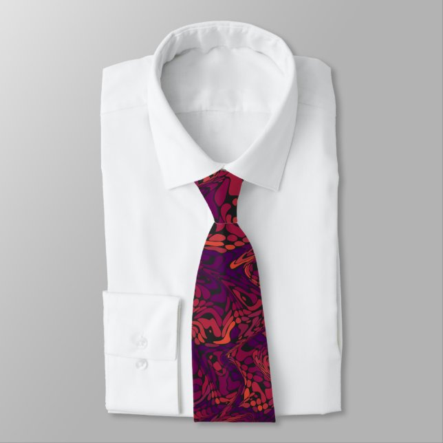 Molten Lava Fractal Tie (Tied)