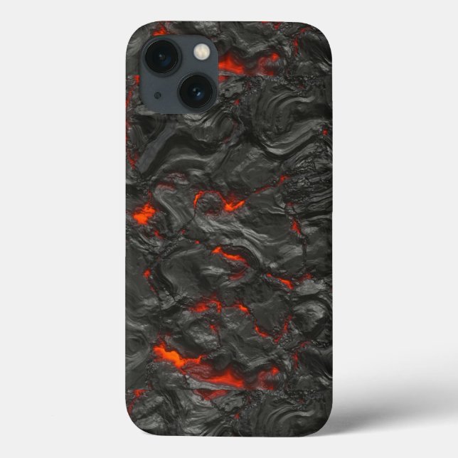 Molten lava volcano black and red Case-Mate iPhone case (Back)