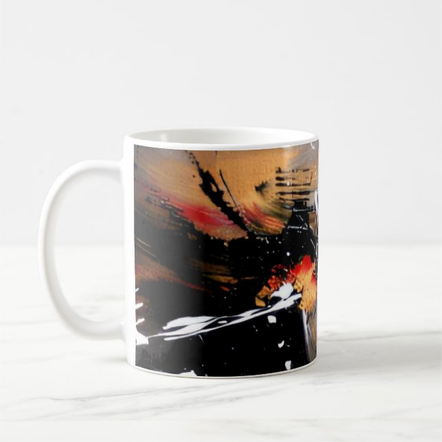 Molten Night Abstract Coffee Mug (Left)