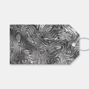 Molten print Text gift tags white