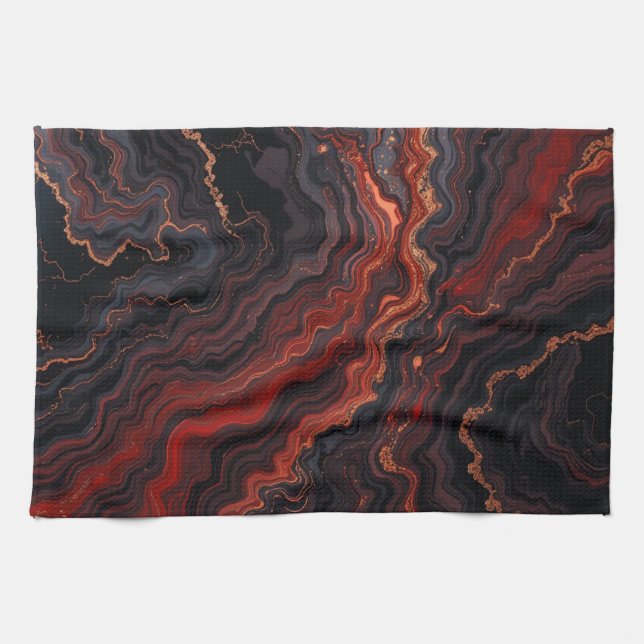 Molten Veins Tea Towel (Horizontal)
