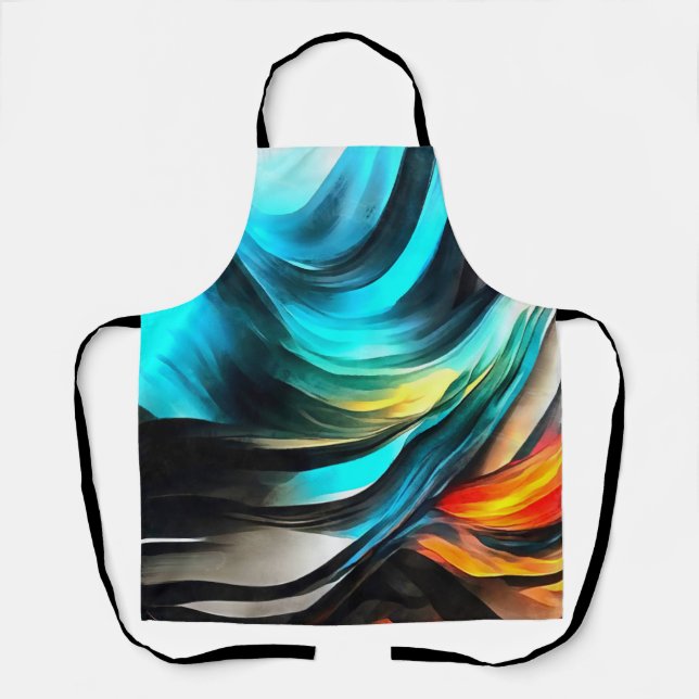 Molten Warmth Vivid Abstract Landscape 4 Apron (Front)